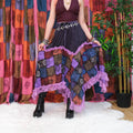 Patchwork Celestial Lace Asymmetrical Skirt