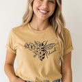 Kind T-Shirt, Bee, Flower, Positive, Graphic Tee