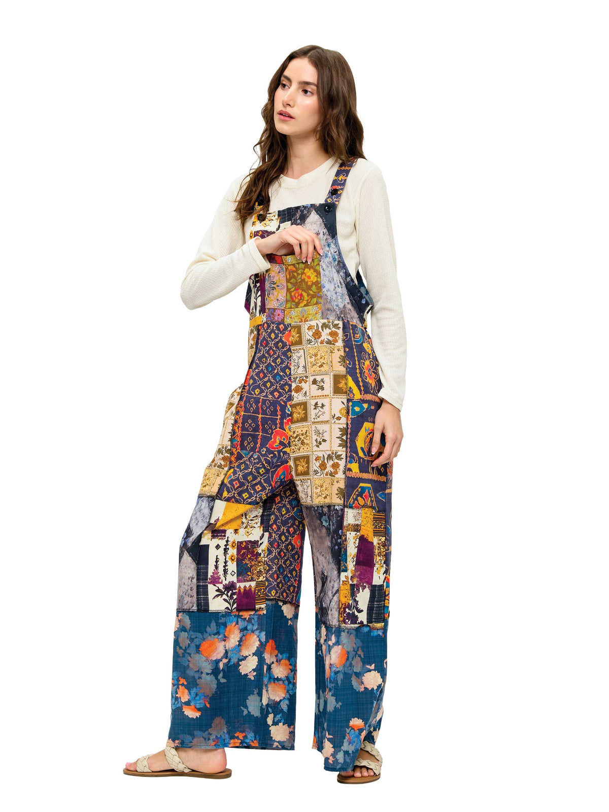 Boho Overall Patchwork Botanical