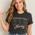 Sweeter Than Honey T-Shirt, Floral, Vintage, Graphic Tee
