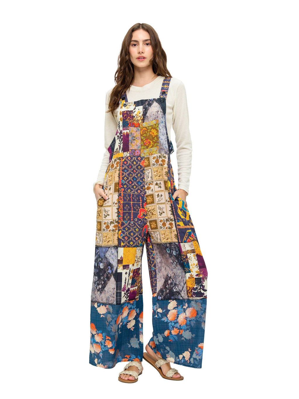 Boho Overall Patchwork Botanical